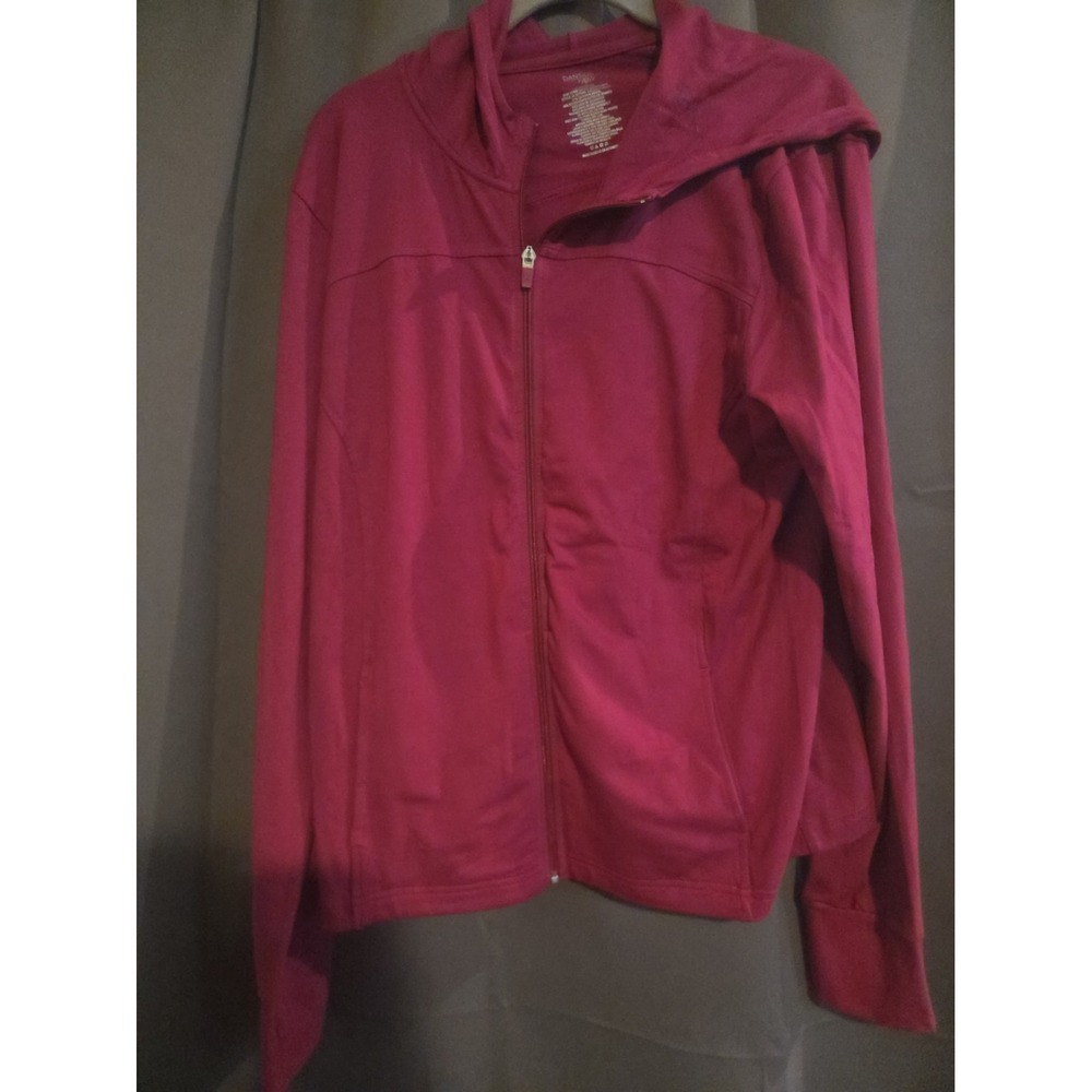 Danskin Now Women's XL Hooded Hoodie Sweatshirt Pink Full Zip